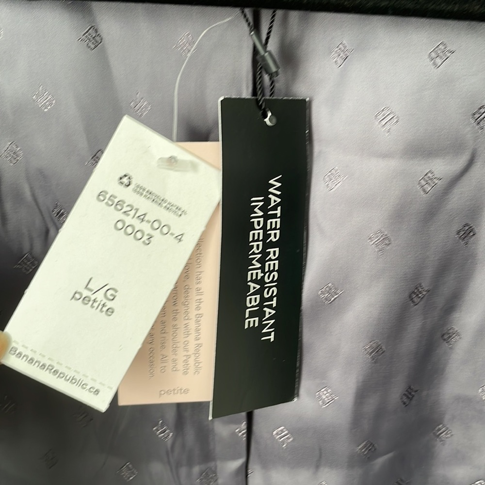 NWT Banana Republic Water Resistant Trench Coat - Picture 5 of 11